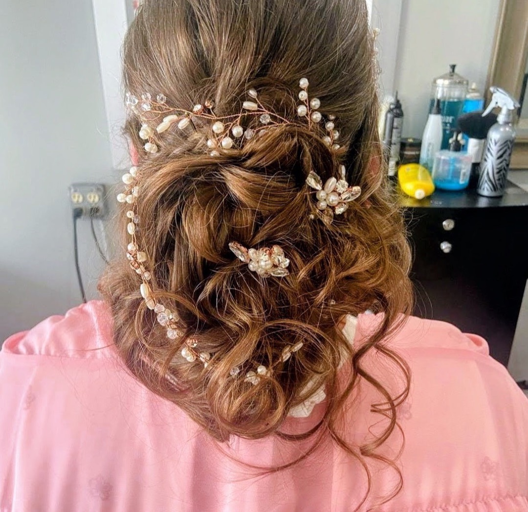 Event updo · pearl vine — hair by Daisy, Haledon NJ